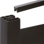 Anthrazitfarbener Vierkant-Pfosten (7x7x176 cm) für Zaunbau & Sichtschutz, Aluminium.