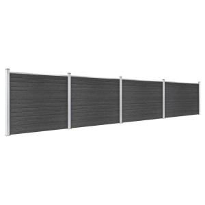 vidaXL Zaunelement Set WPC 699x146 cm Grau 3070457
