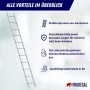 PROREGAL Anlegeleiter Economy Plus mit 11 Sprossen, Arbeitshöhe 3,97m, Traglast 150kg.