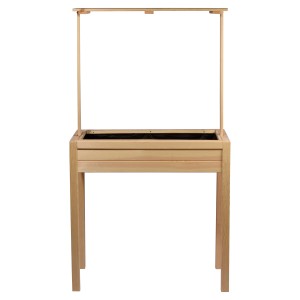 Dobar Hochbeet Florenz aus Holz mit Ablage, 80x40x145cm, Natur