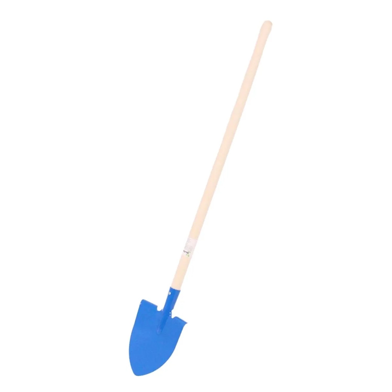 Galaflor Kinderschaufel mit Holzstiel 76cm Kinderspaten Blau Spitze Metall Schaufel für Kinder Spaten
