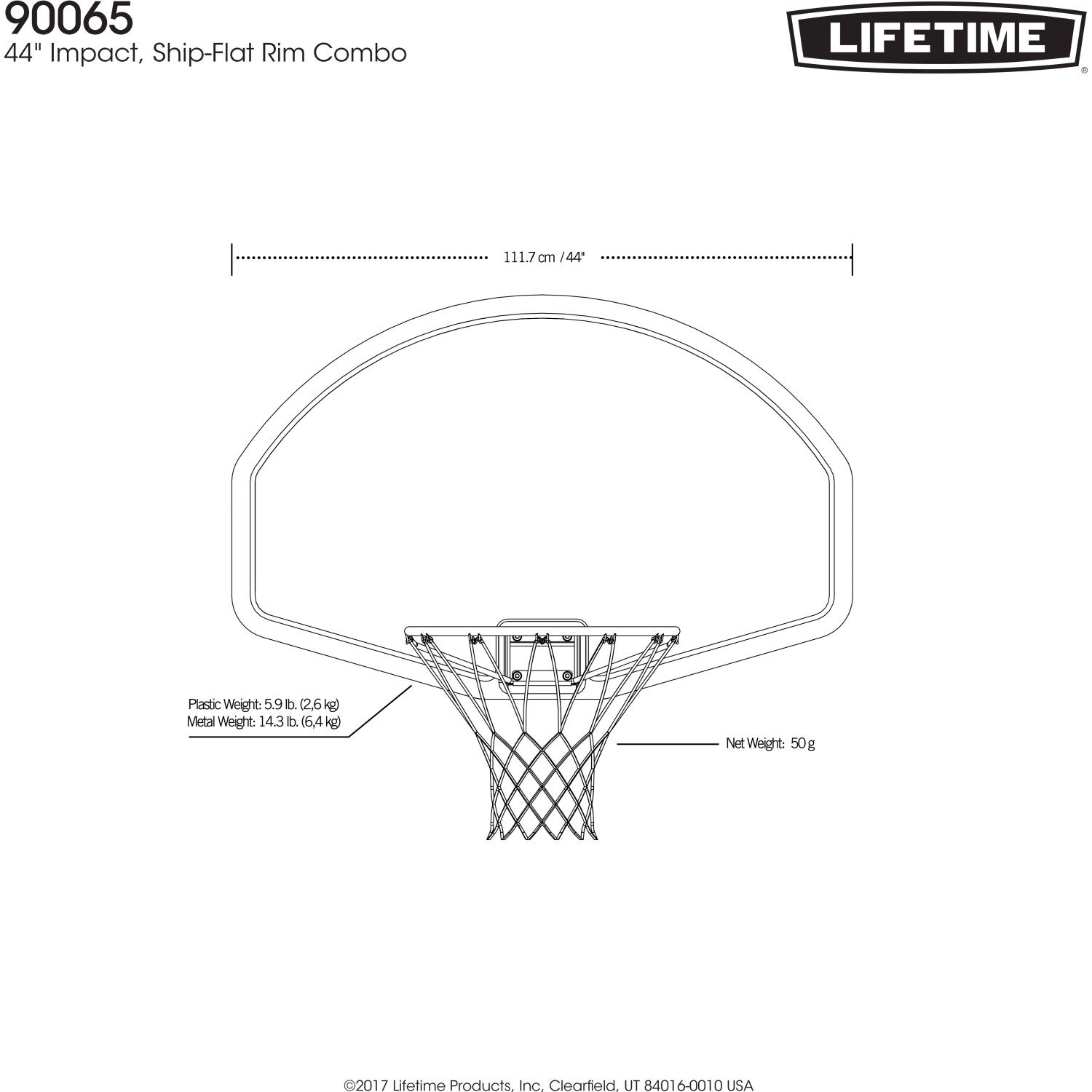 Korb bei Lifetime kaufen Inkl. Basketballbackboard und OBI Colorado Nylon-Netz