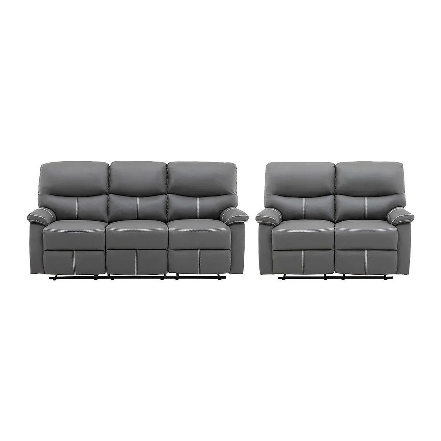 Vente-unique Couchgarnitur Canby Grau 133 cm  183 cm
