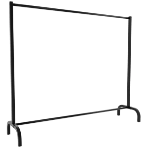 Schwarzer Metall Kleiderständer NOAH 150x38x120cm für Garderoben. Stabile Kleiderstange aus Metall.