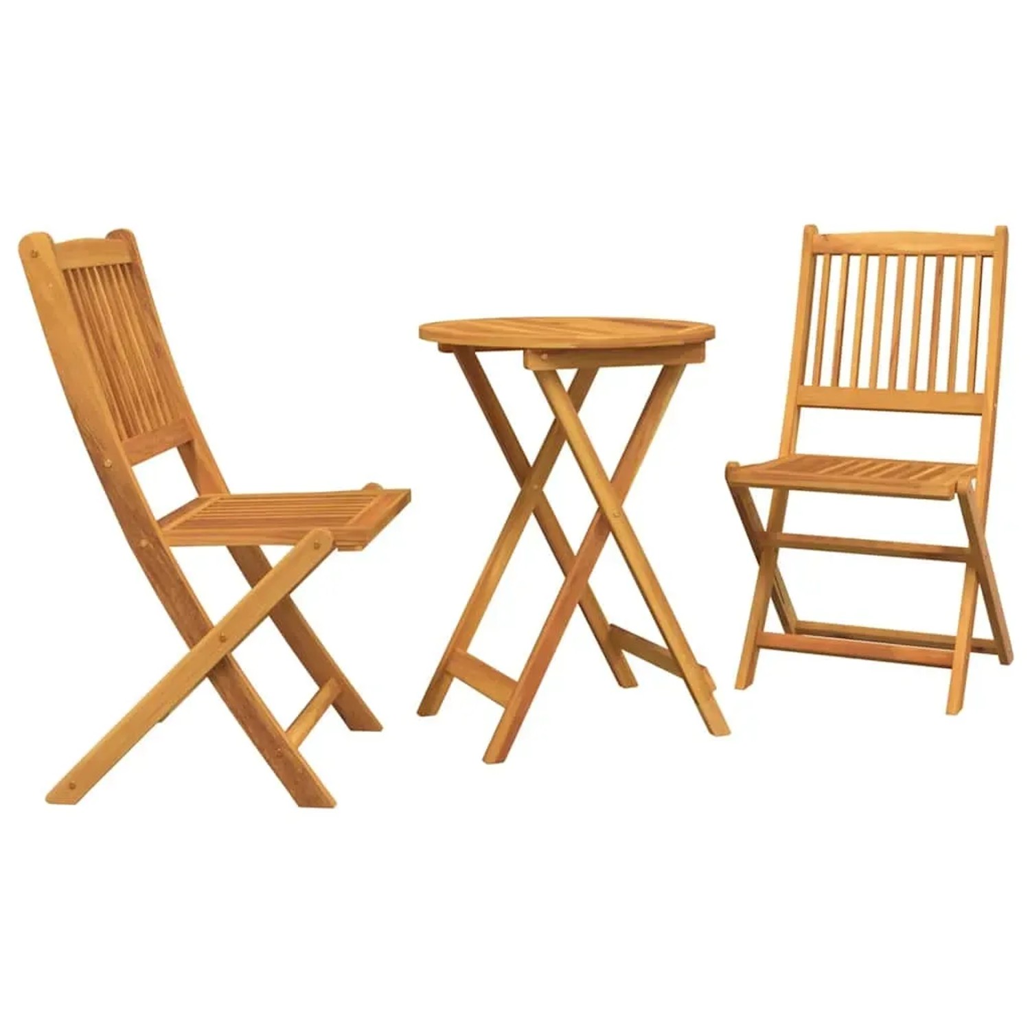 vidaXL Garten Bistro Set 3-Tlg Braun Akazie Massivholz 42000947
