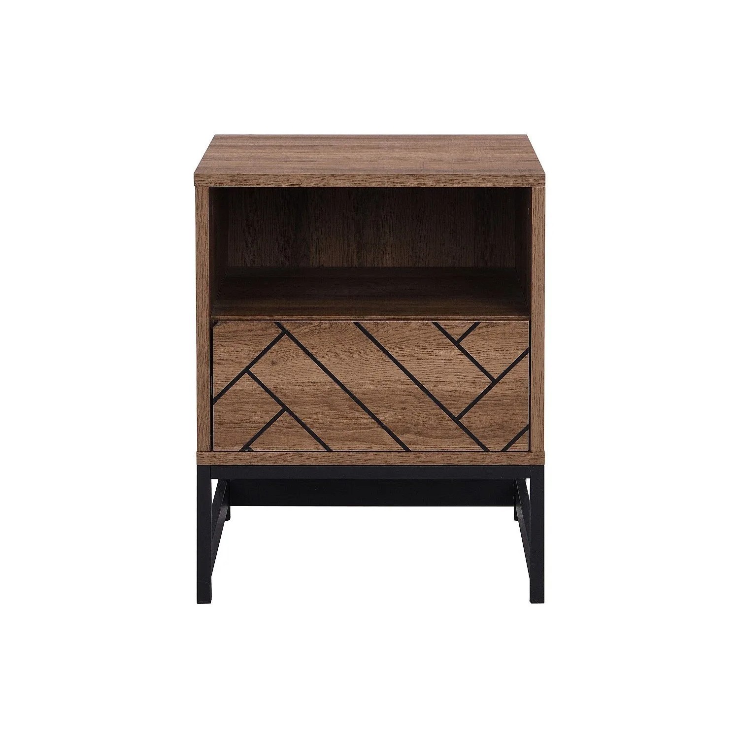 Vente-unique Nachttisch Caratana Naturfarben Dunkel 40 cm