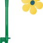 Gelbe Sprinklerblume für Gartenbewässerung und Wasserspiele. Der Rasensprenger ist mit gängigen Schlauchsystemen kompatibel.