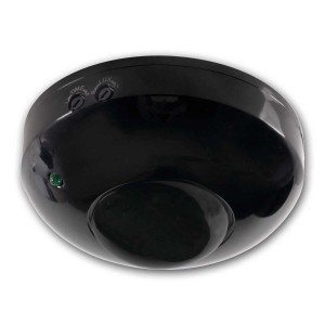 Schwarzer Kanlux Decken-Bewegungsmelder 360° für Lampen & Leuchten, LED-geeignet.