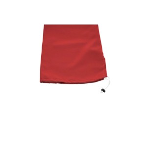 Bordeauxrote Schutzhülle für Sonnenschirme bis 3x4m aus Polyester mit Kordelzug. Wetterschutz.