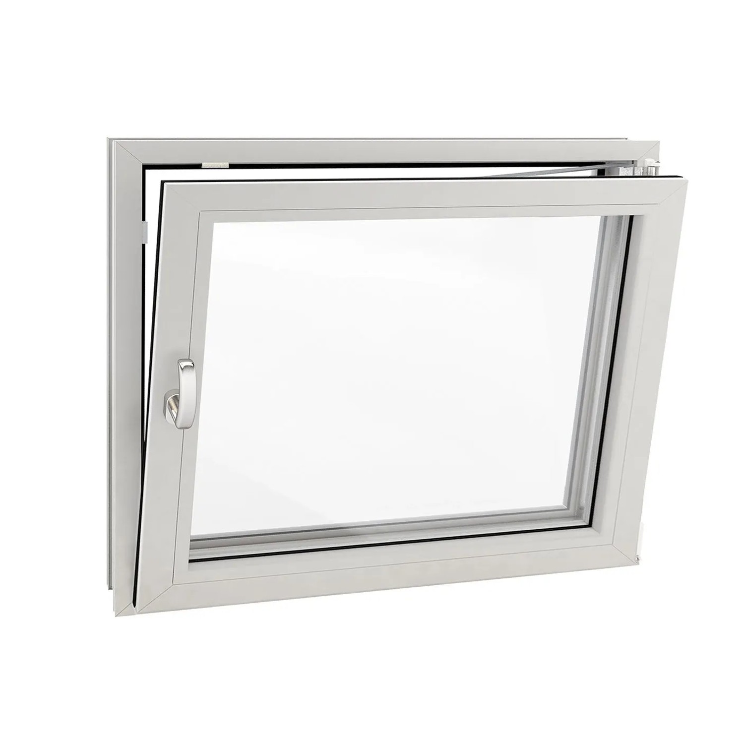 Roro Fenster Eco Kunststoff-Profil Weiß 80 cm x 40 cm DIN R günstig online kaufen