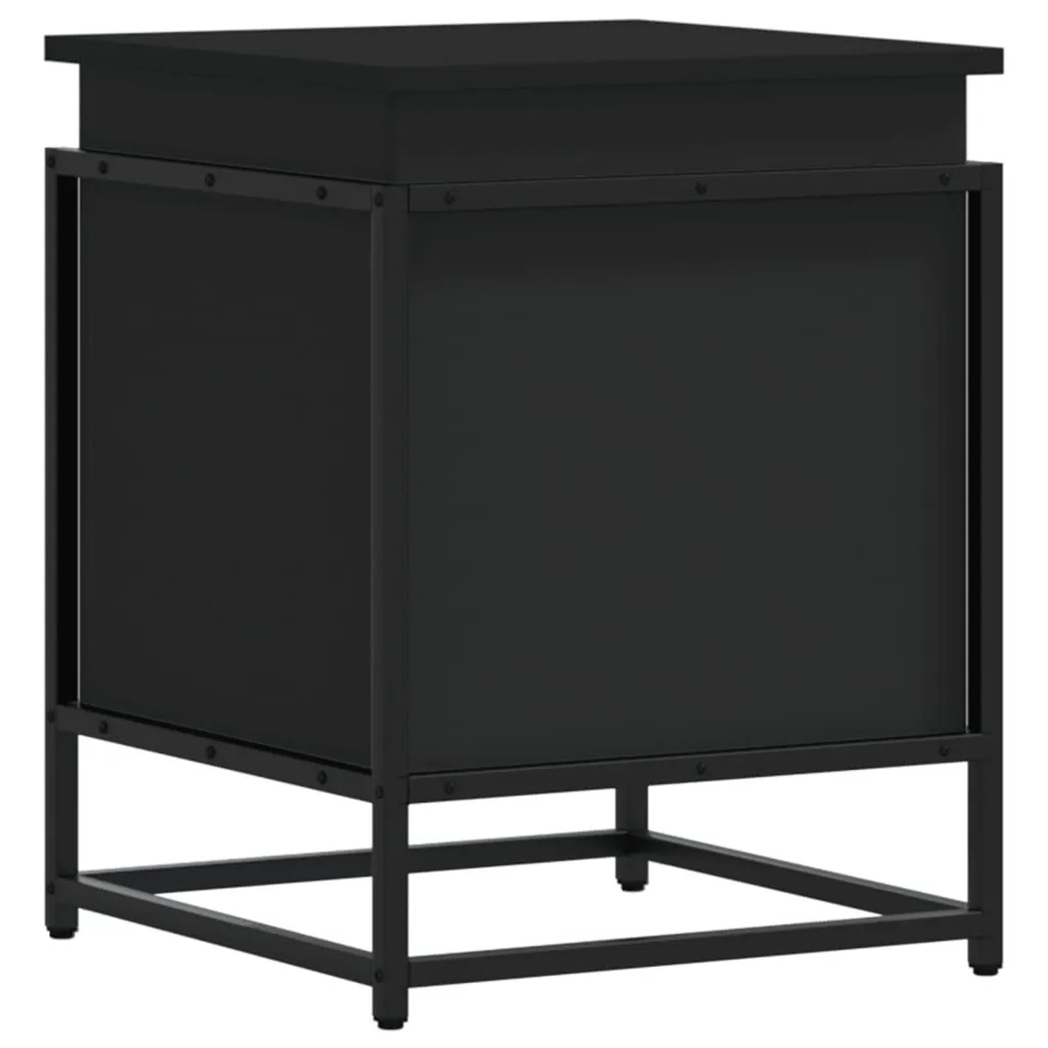 vidaXL Aufbewahrungsbox mit Deckel Schwarz 40x40x51,5 cm Holzwerkstoff 848789