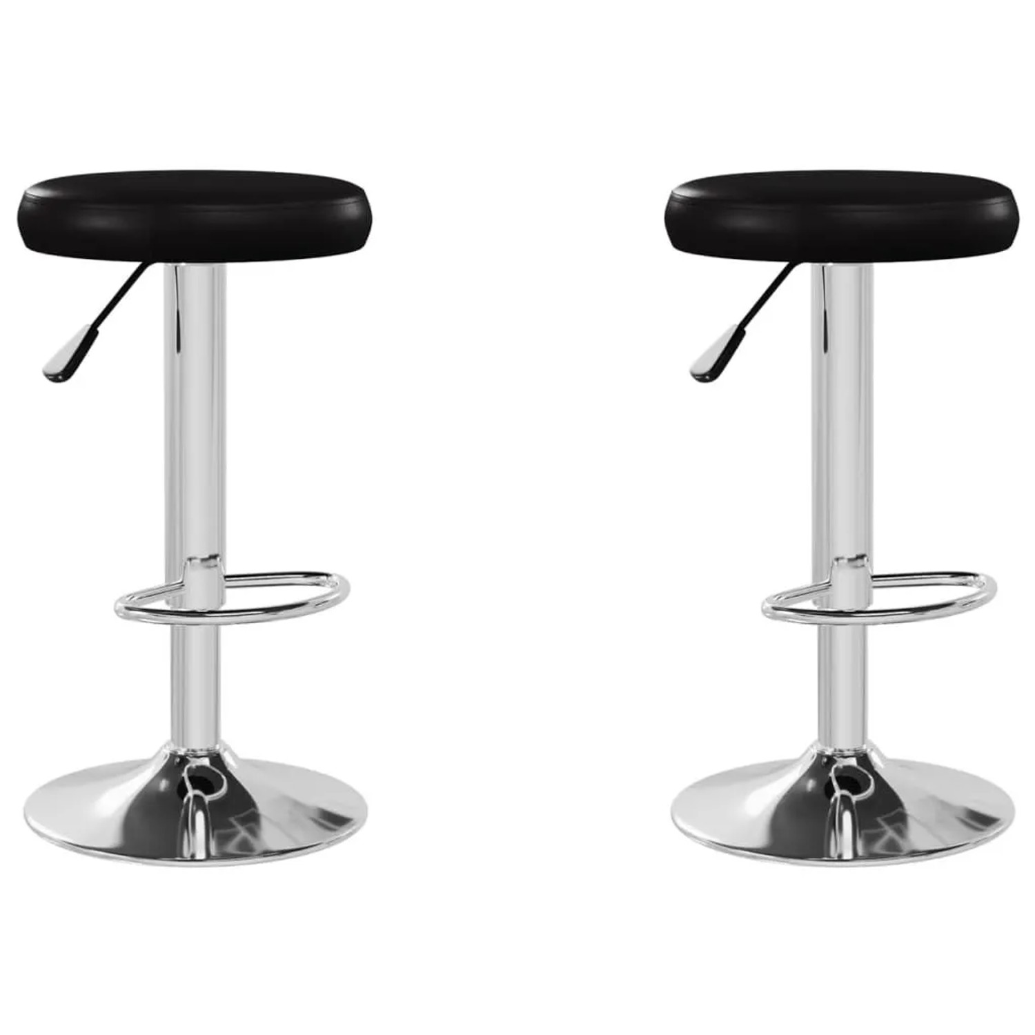 vidaXL Barhocker 2 Stk Schwarz Kunstleder 333098