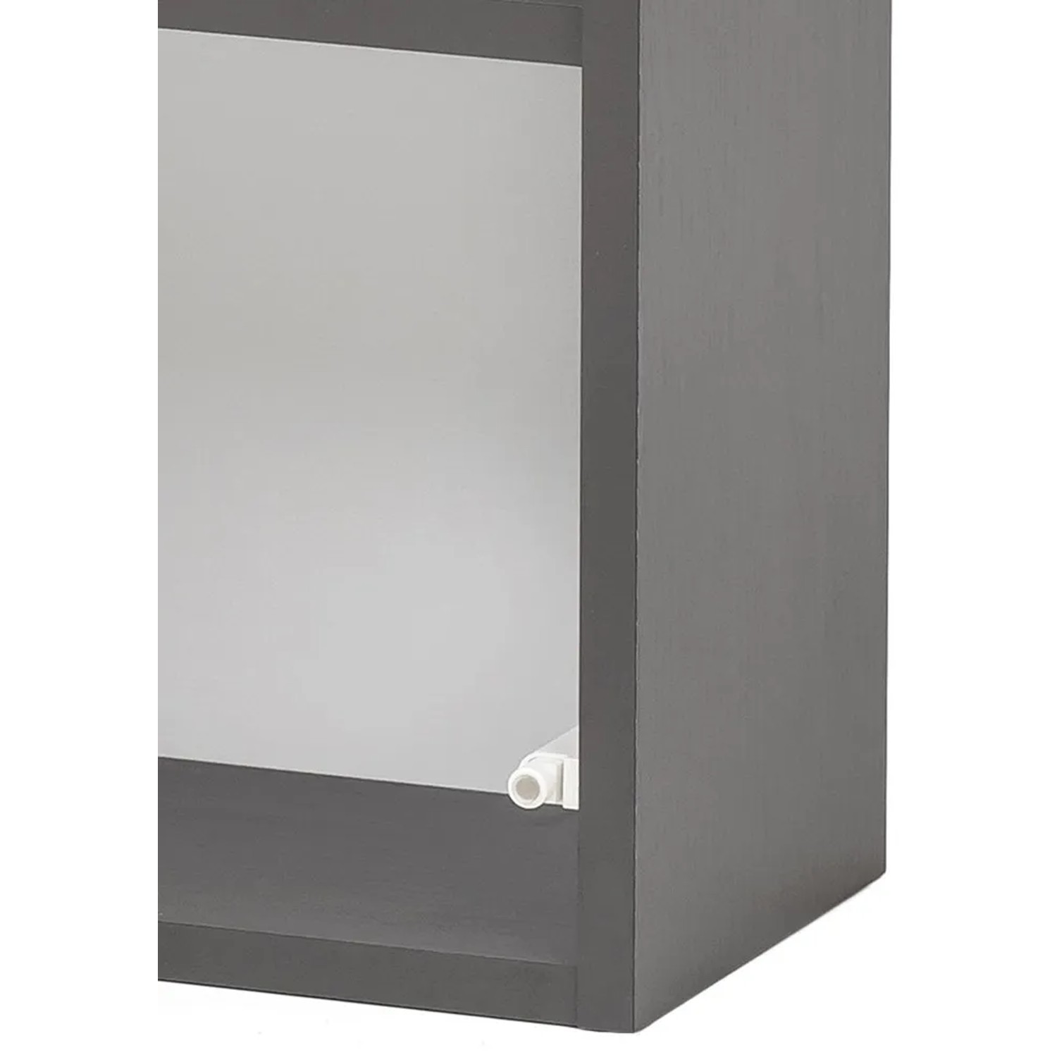 Held Möbel Hängeschrank Salerno, 40 cm, matt Grau-Graphitgrau, Detailansicht Ecke.