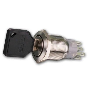 Sintron Schlüsselschalter 2-polig 250V- 3A Ø19mm IP50