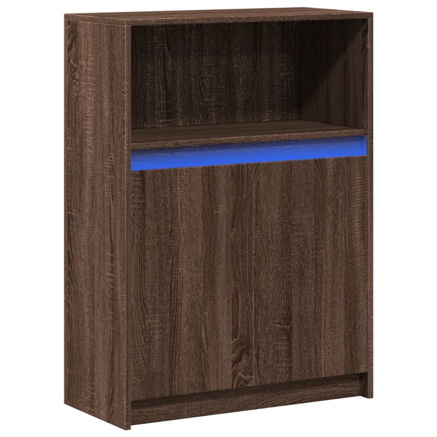 vidaXL Sideboard mit LED Braun Eichen-Optik 72x34x100 cm Holzwerkstoff 8521 günstig online kaufen
