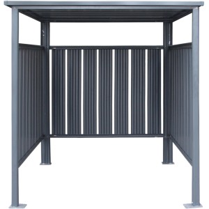 Westmann Fahrradunterstand, anthrazitfarbene Terrassenüberdachung aus Stahl, 180x200 cm.