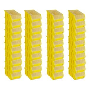 PROREGAL SuperSparSet: 40 gelbe Sichtlagerboxen mit Deckel, 7,5x11,6x16,1 cm, aus Polypropylen.