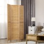 HOMCOM Paravent, 3-teilig, aus Bambus in Natur, als Raumteiler im Wohnzimmer.