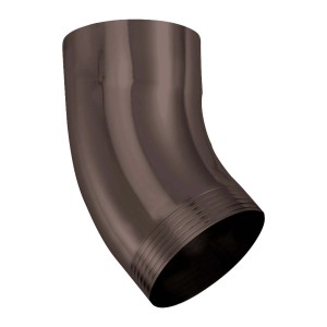 Zambelli Fallrohrbogen 40 Grad DN 80, kupferbraun verzinkt, für Dachentwässerung.