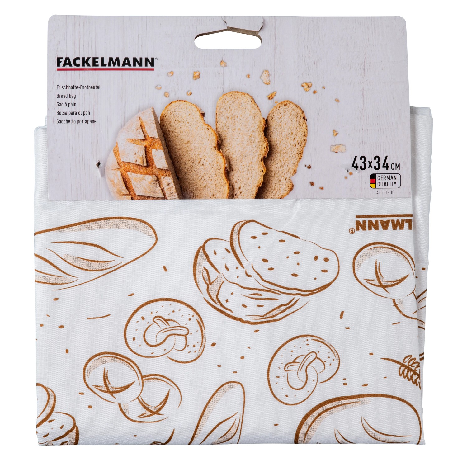 Fackelmann Brotbeutel Baumwolle 43 cm x 34 cm Weiß kaufen bei OBI