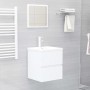 vidaXL Waschbeckenunterschrank mit Einbaubecken Weiß Holzwerkstoff 3071531_10