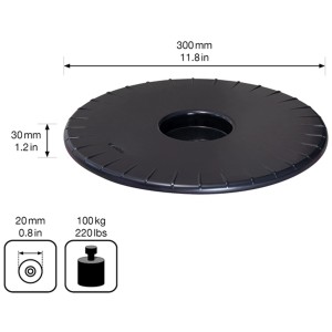 Schwarzer Wagner Pflanzenroller Ultraflat GH 0452, Ø 30 cm, für bis zu 100 kg.