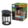 Schwarze Philips Solar-Wandleuchte Geri mit Bewegungssensor und Verpackung.