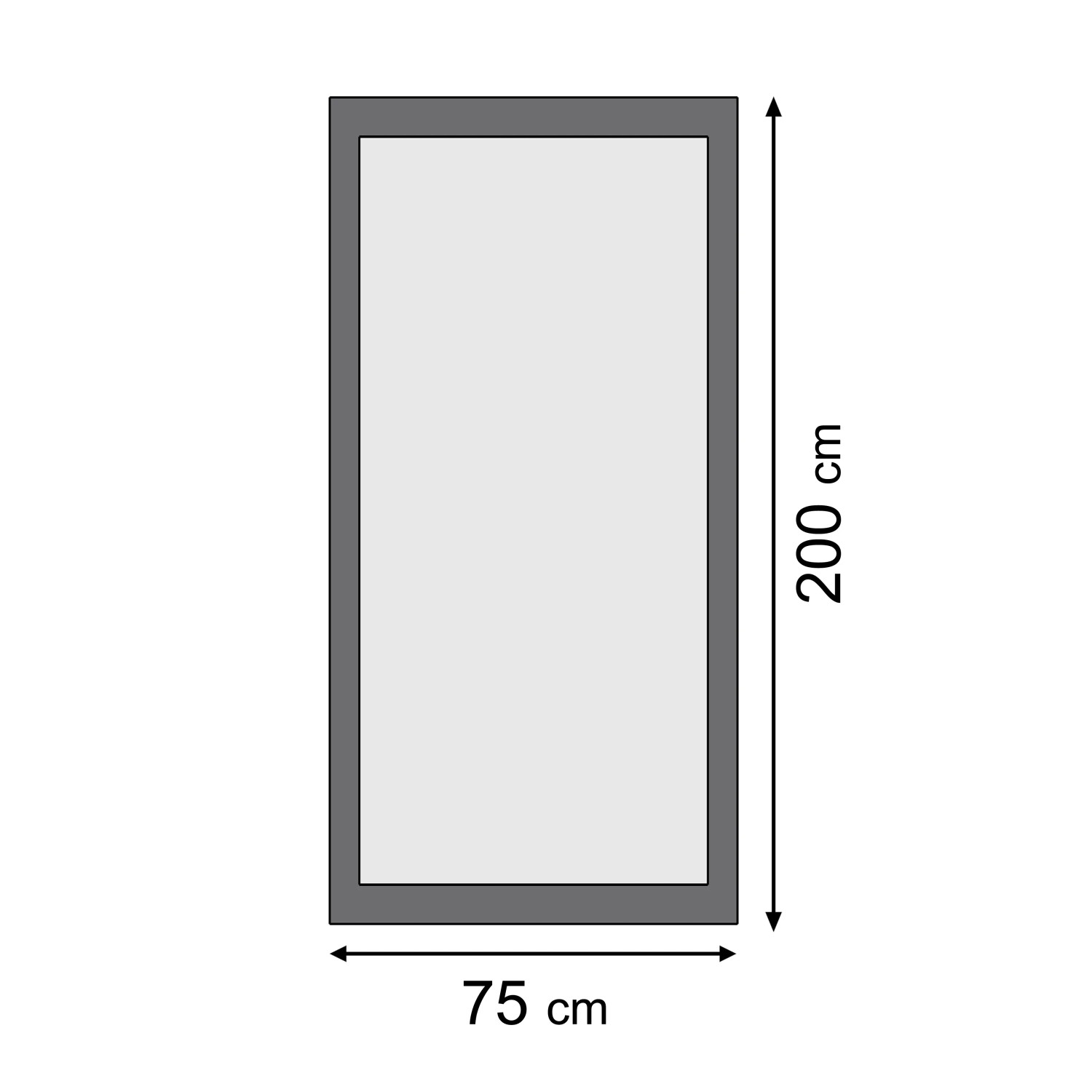 Bellissa Gabionen-Hochbeet Premium, verzinkt, 200x75x100 cm, Maße