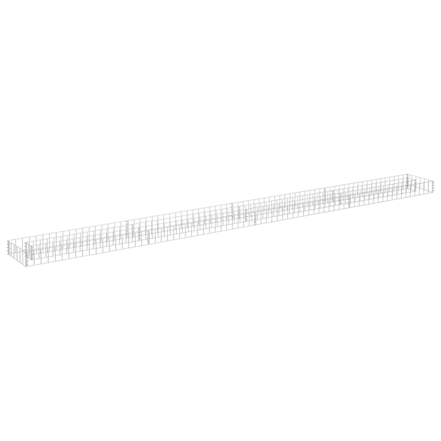 furnicato Gabionen-Hochbeet Verzinkter Stahl 360x30x10 cm