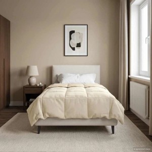 vidaXL Sommerdecke Gepolstert Creme 135 x 220 cm Mikrofaser 42025982