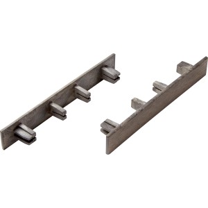 6 hellgraue Endkappen für WPC Terrassendielen, zur Abdeckung der seitlichen Hohlkammern.