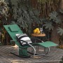 Grüne SoBuy Schaukelliege OGS28-WD mit Tasche, Metallgestell und Kissen auf Holzterrasse.