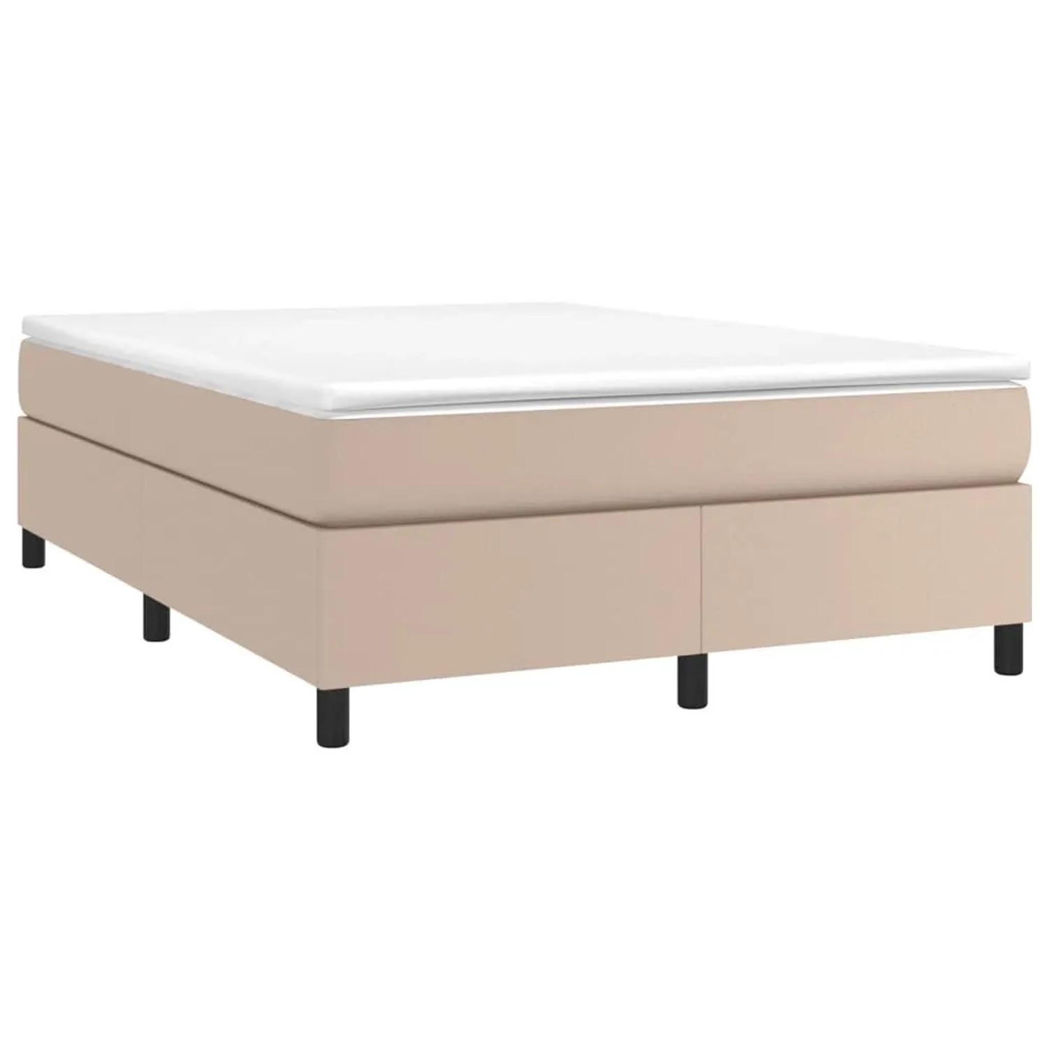 vidaXL Boxspringbett Matratze Cappuccino-Braun 140x200cm Kunstleder 3144613 günstig online kaufen