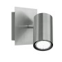 Nickel-farbiger Trio Spot Marley, 1-flammig, 12x12 cm. Wandspot aus Metall.