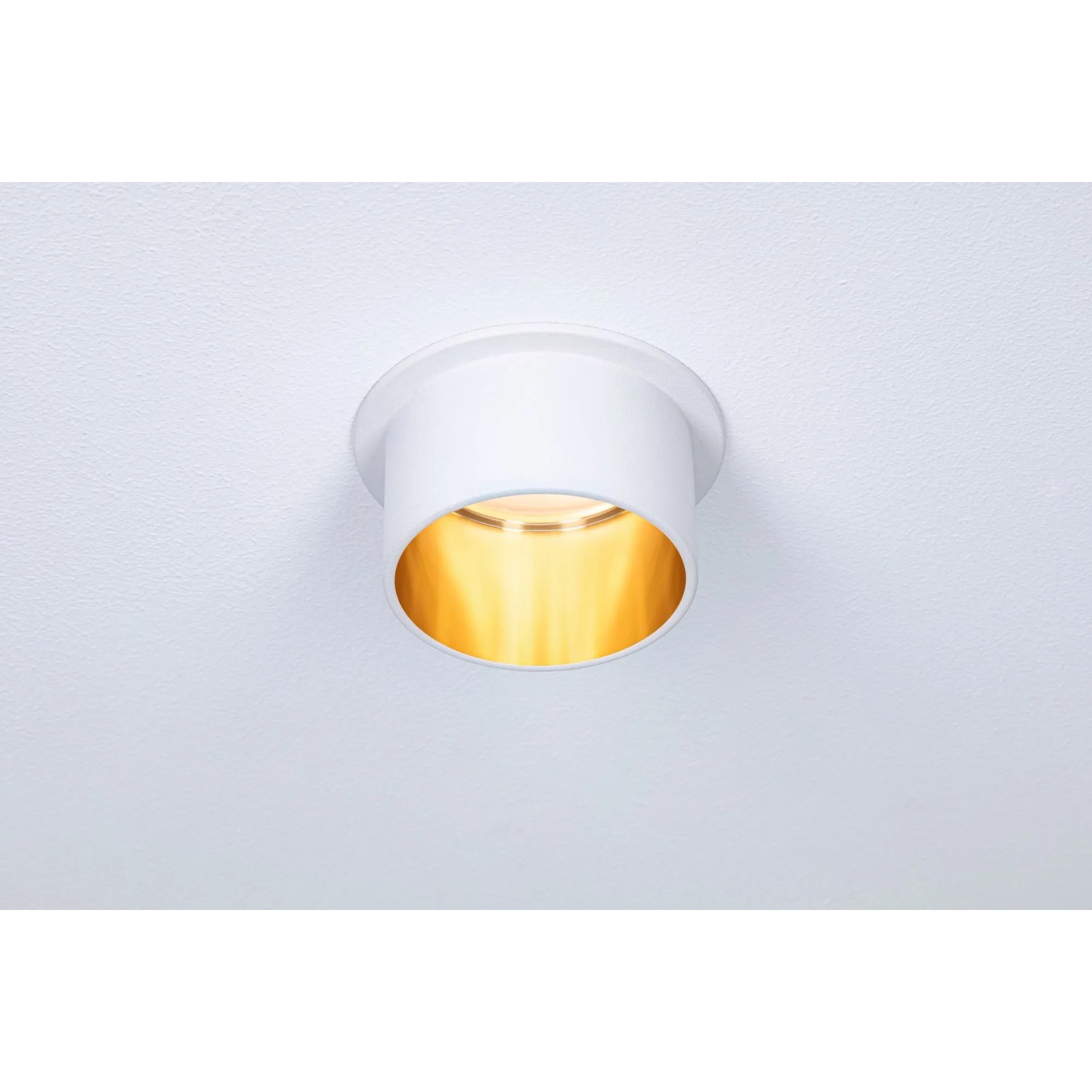 LED Einbaustrahler Gil Coin, 3er Set, weiß/gold, dimmbar.