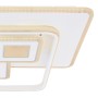 Moderne, dimmbare LED-Deckenleuchte Roderick in Weiß/Chrom, 50x50 cm.