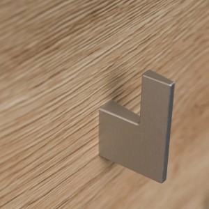 Detailaufnahme: Posseik Garderobe Elite, Eiche, Haken und Holzstruktur