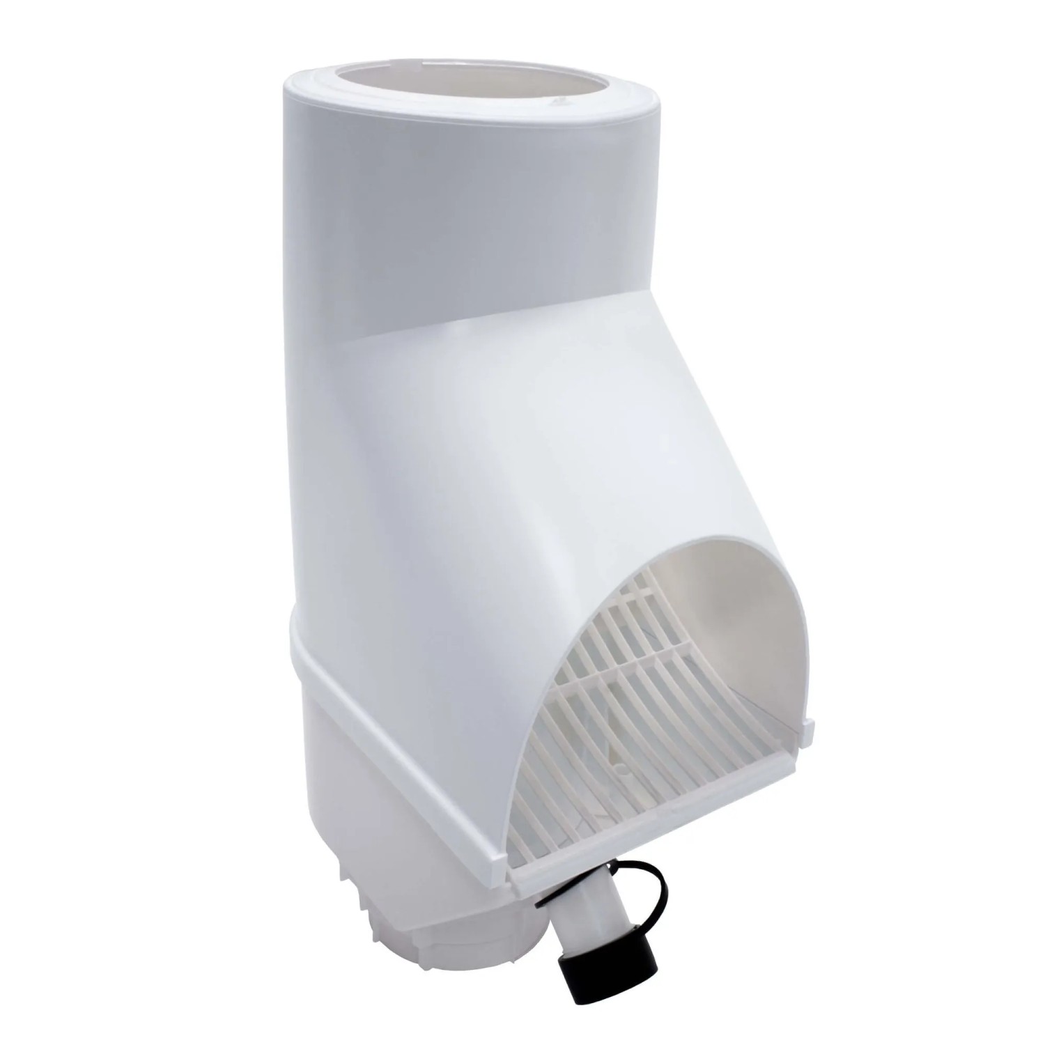 Jardinion Fallrohr Laubabschneider 30,5cm für 75/85/100mm Rohr Weiß