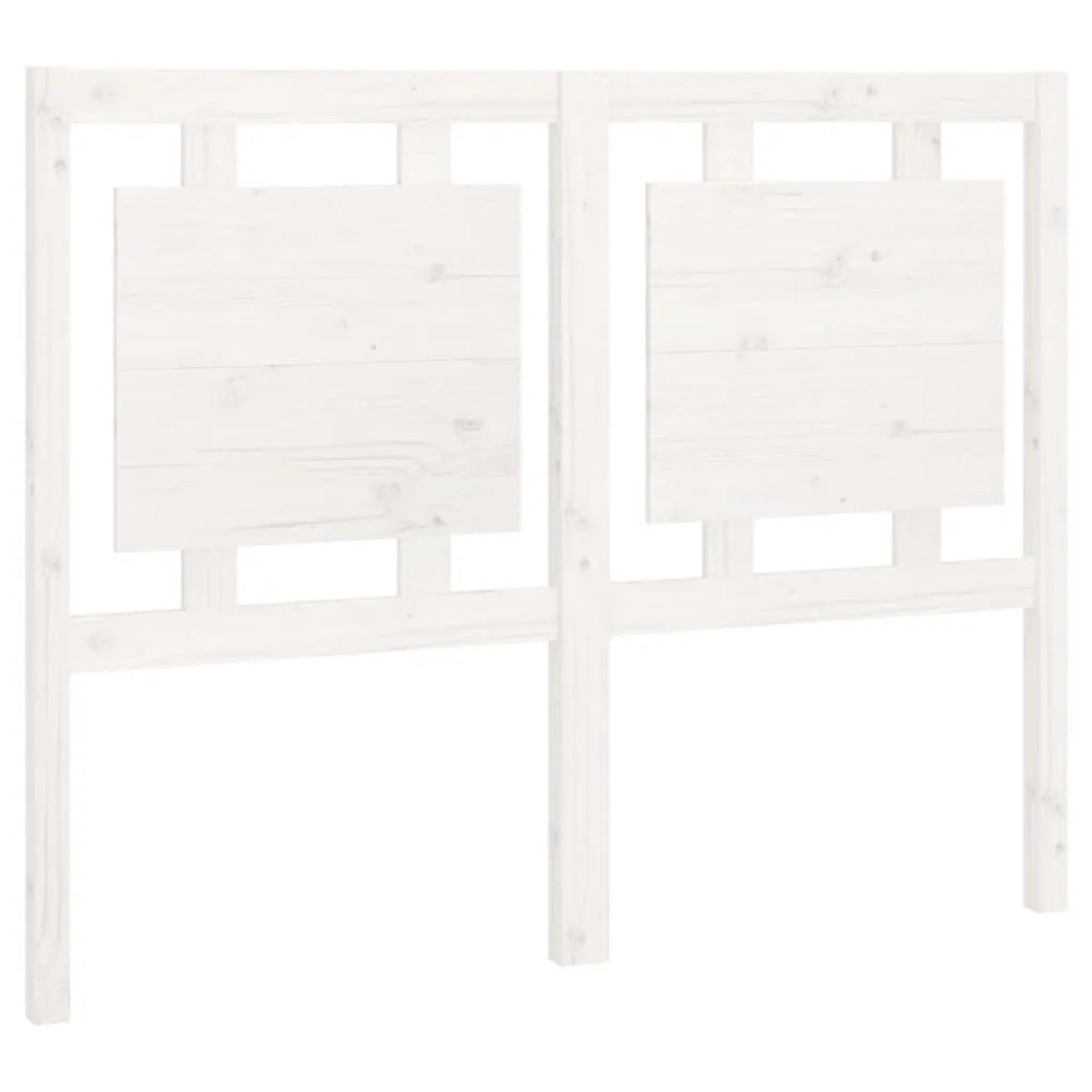 vidaXL Kopfteil Weiß 125,5x4x100 cm Massivholz Kiefer 817931