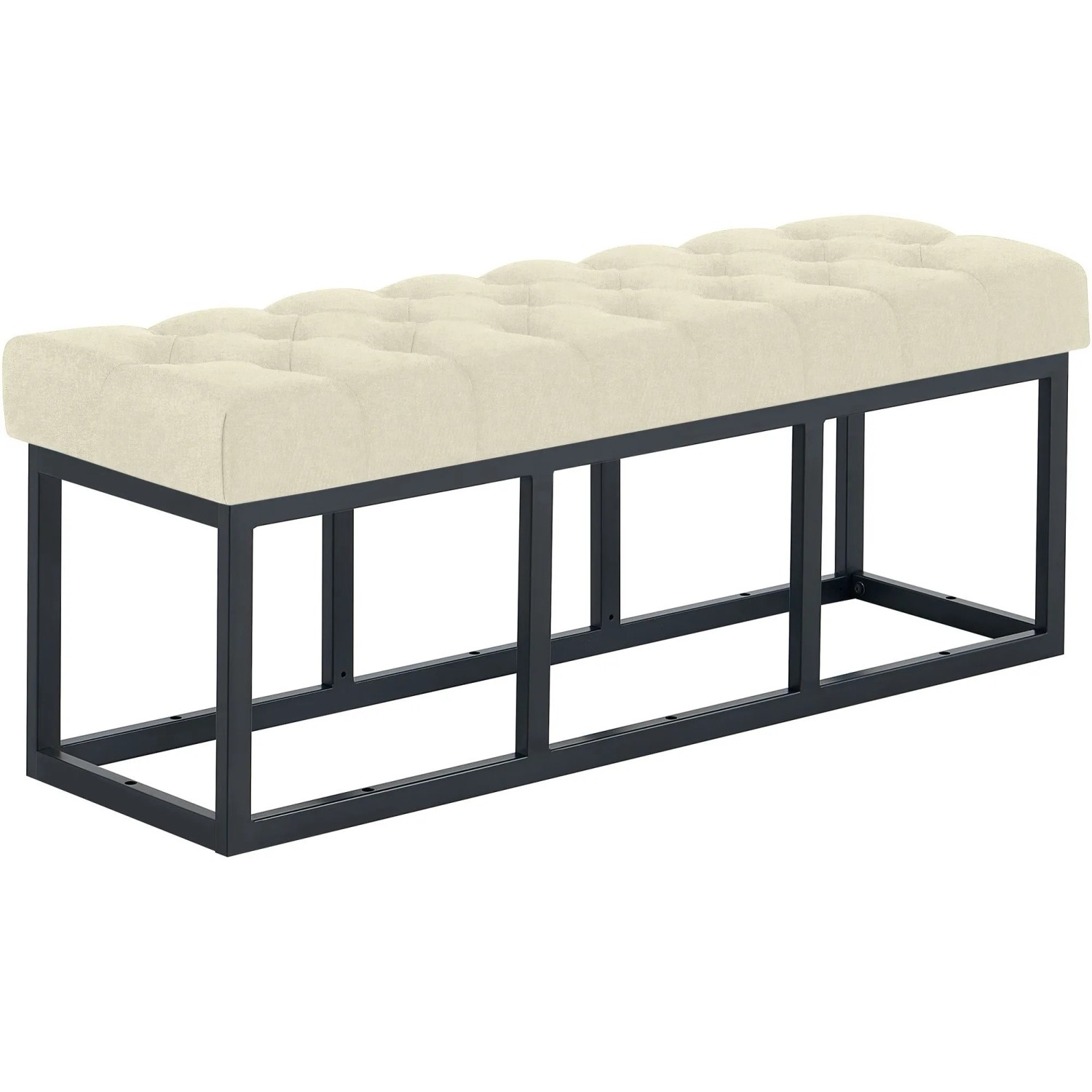 CLP Sitzbank Amun Stoff Schwarz creme/120 cm
