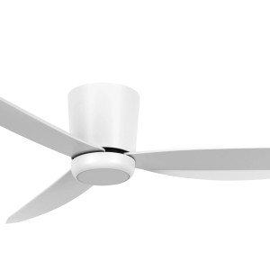 Weißer Lucci Air Deckenventilator mit Fernbedienung, 137 cm Durchmesser.