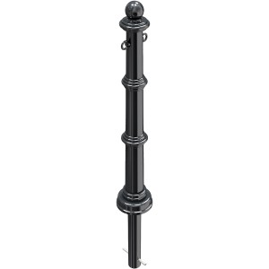 Schake Alustilpfosten, eisengrau, 1300mm, mit 2 Ösen zum Einbetonieren.