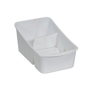 Weißer ProHome Küchenorganizer für Gewürze und Tüten mit 3 Fächern.