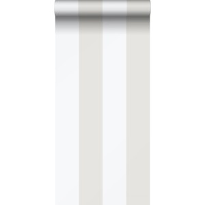 Sanders & Sanders Tapete Streifen Beige und Weiß 53 cm x 10.05 m