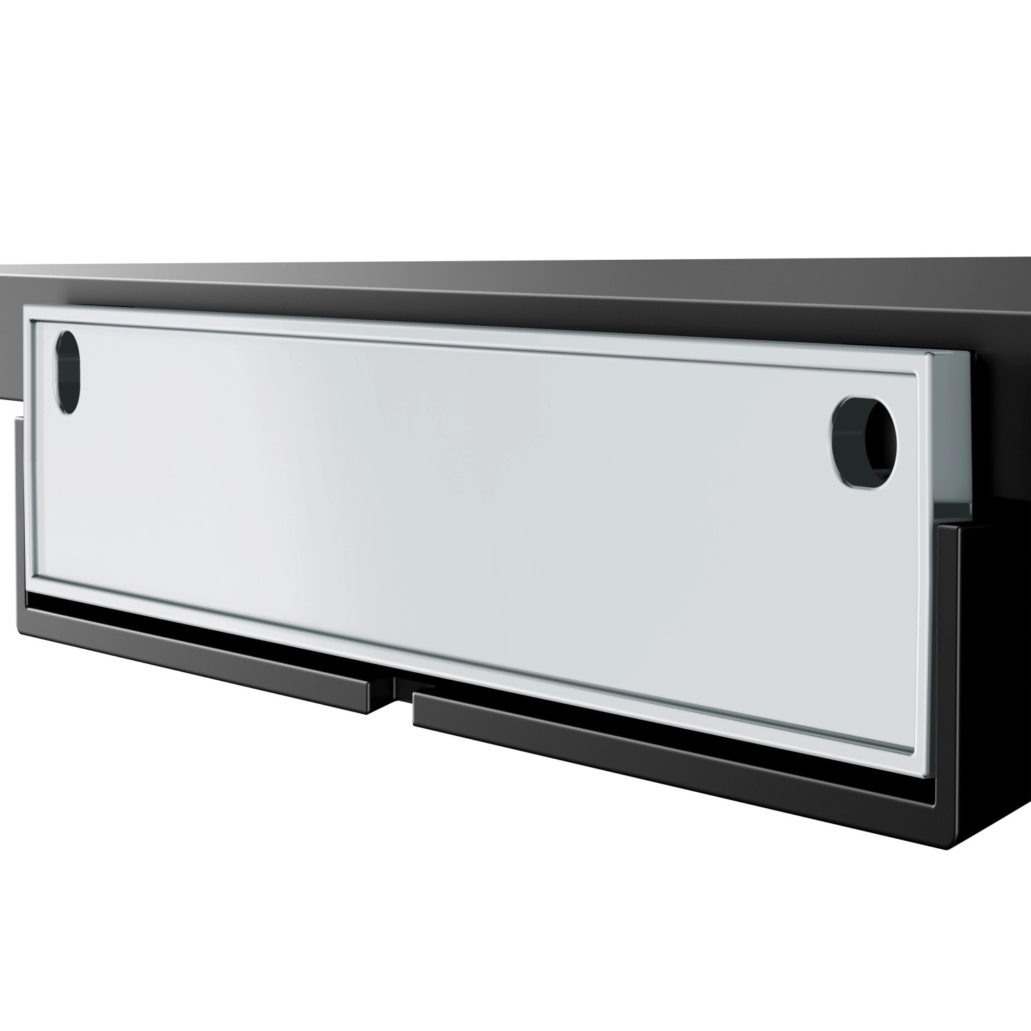 Keuco Eckduschablage Rose, schwarz-matt, zur Wandmontage im Bad.