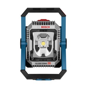 Bosch Professional Akku-Lampe GLI 18V-2200 C Solo, Baustellenlampe mit LED, ohne Akku.