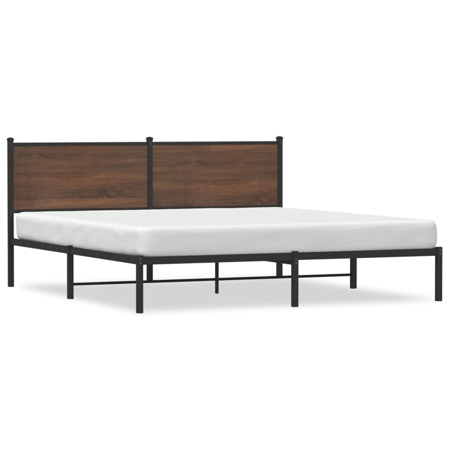 vidaXL Metallbett ohne Matratze Braun Eichen-Optik 183x213 cm 4007770 günstig online kaufen