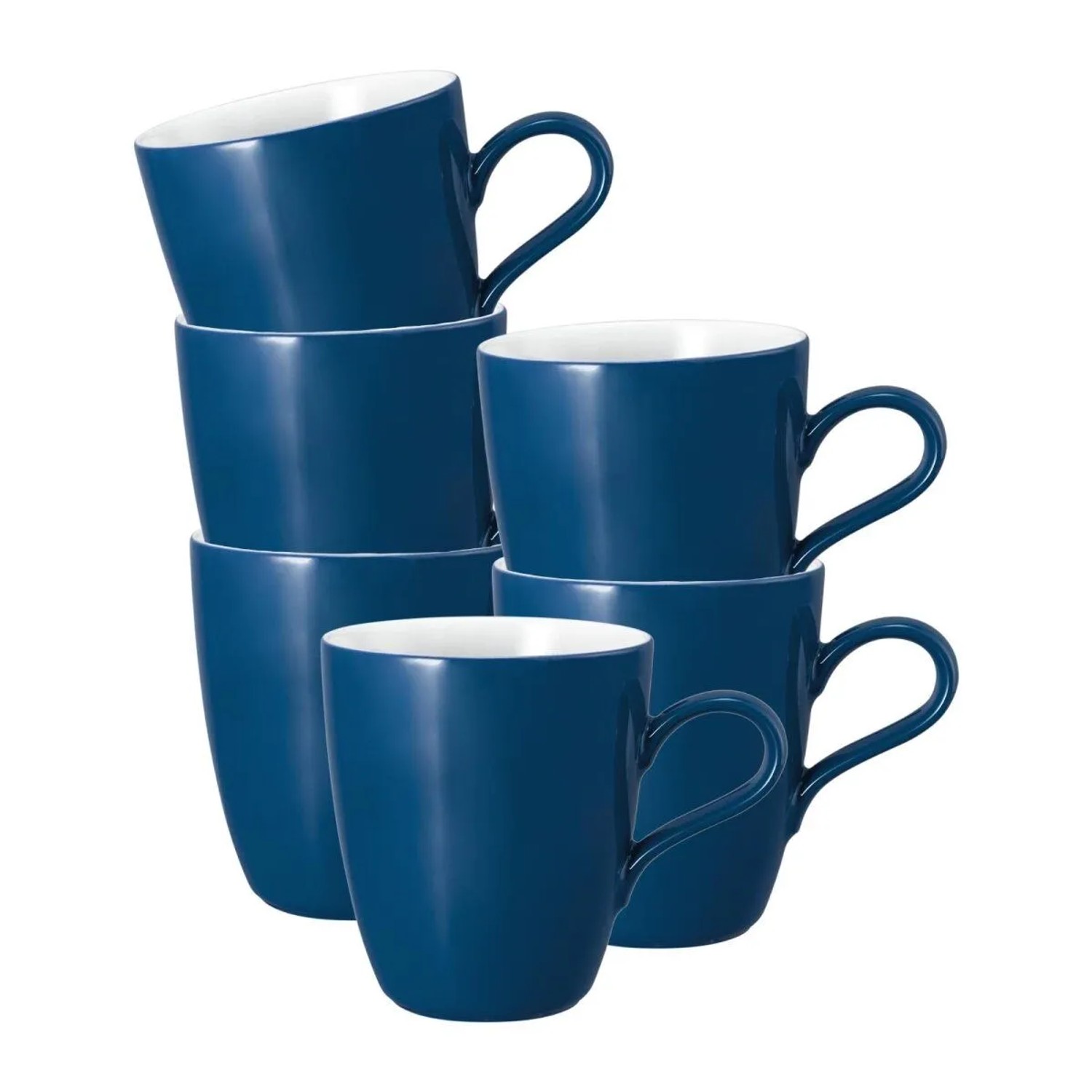 Seltmann Weiden Life Fashion Henkelbecher 400 ml 6er Set Classic Blue