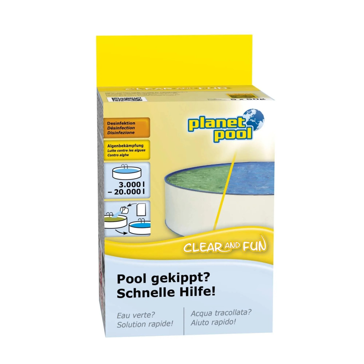 Planet Pool Clear & Fun 5x50 g Komplettpflege für Klares Poolwasser