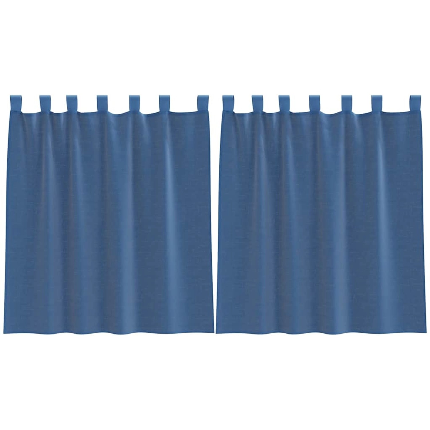 vidaXL Voile Vorhänge mit Schlaufen 2 Stk Königsblau 140x140 cm 4102301 günstig online kaufen